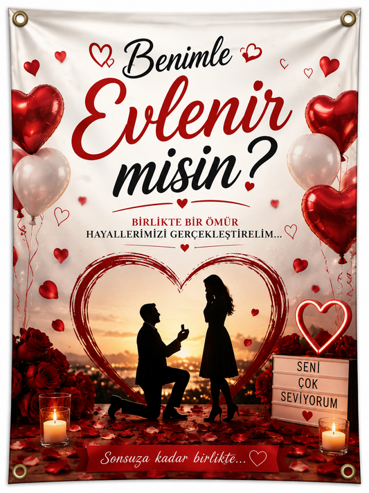 EVLİLİK TEKLİFİ AFİŞİ