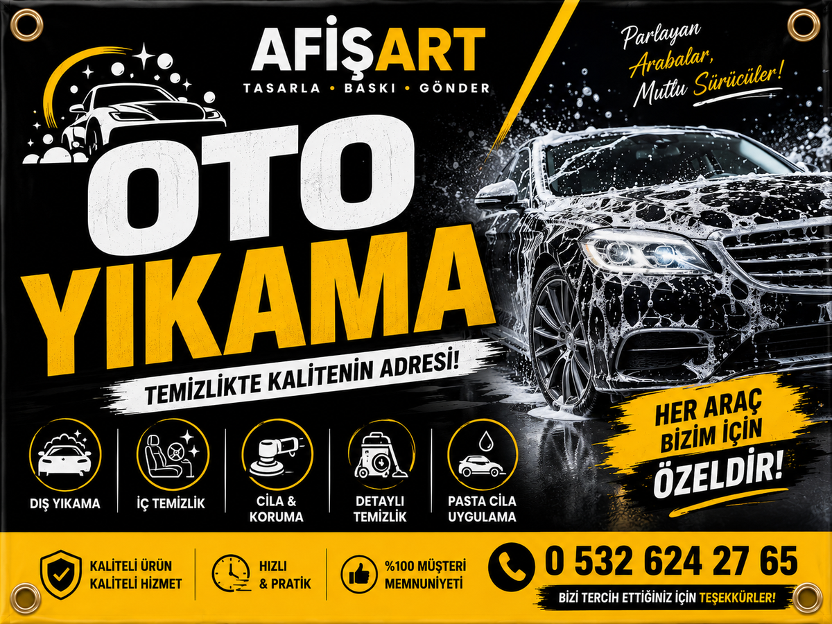 Oto Yıkama Afişi
